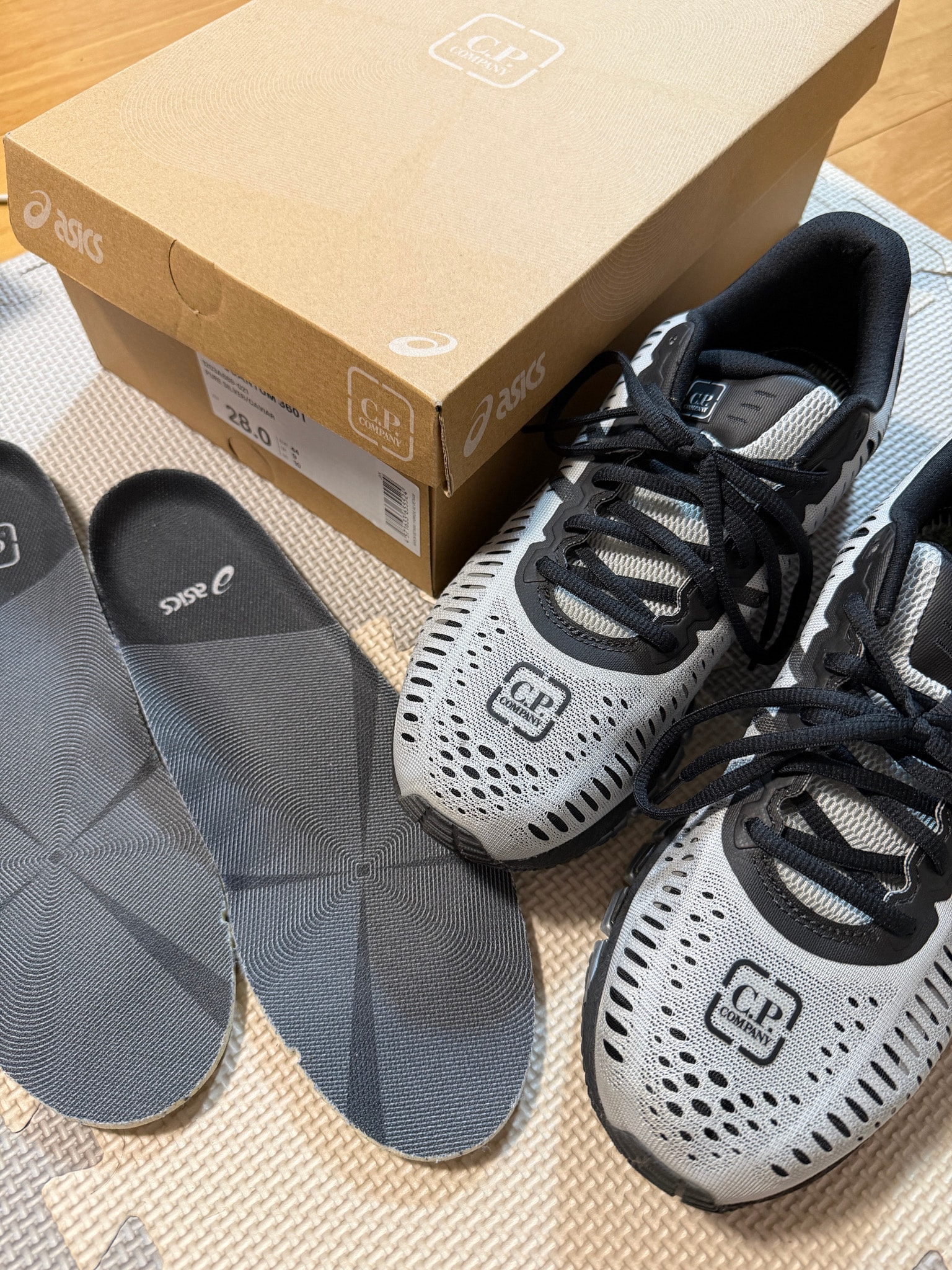 C.P. Company × Asics Gel-Quantum 360 1 "Pure Silver/Caviar"