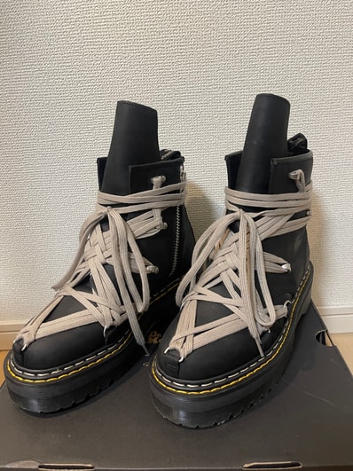 Rick Owens × Dr.Martens 1460 Quad Sole Megalace Boot "Black"