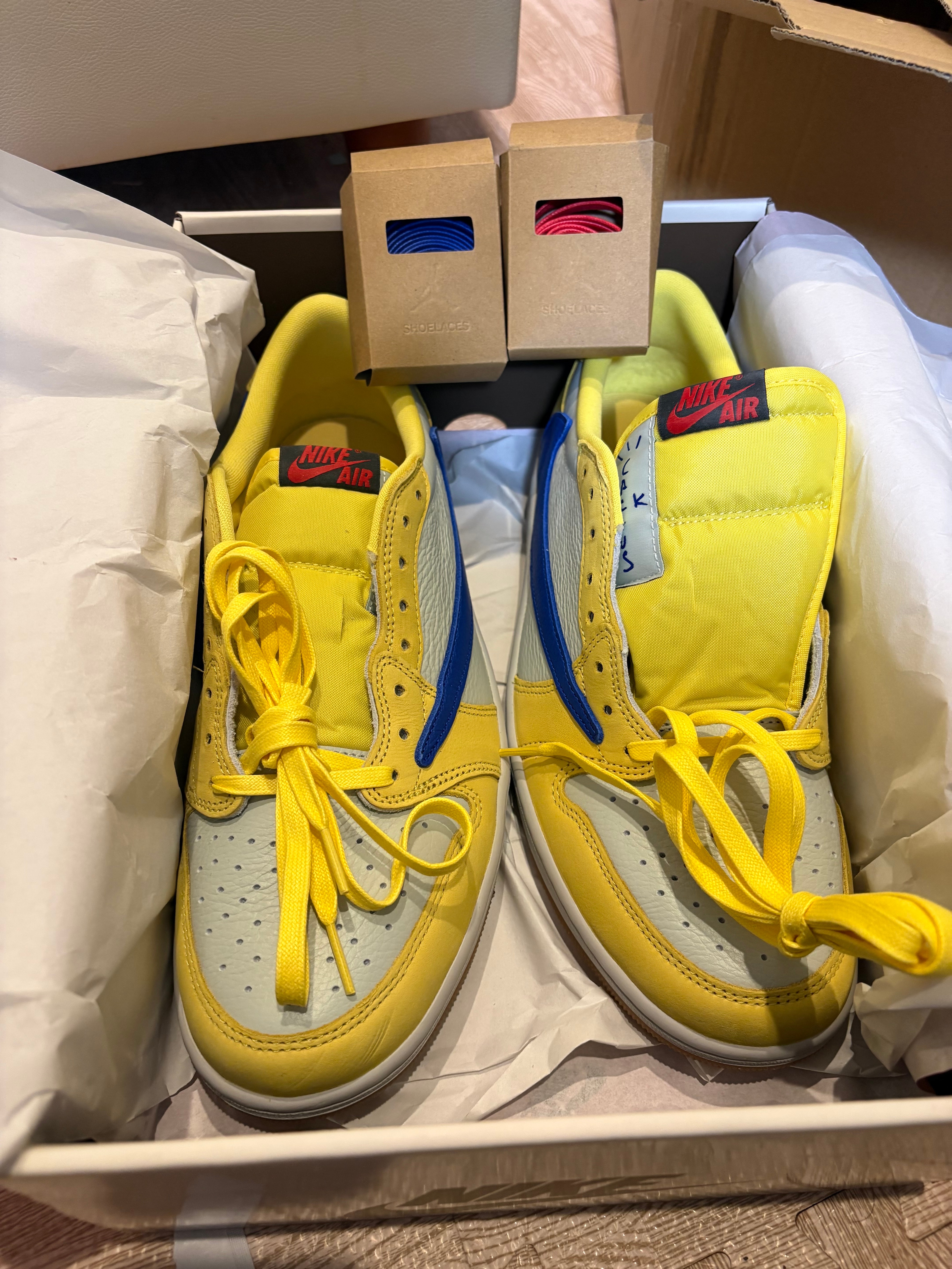 Travis Scott × Nike Women's Air Jordan 1 Retro Low OG "Canary"