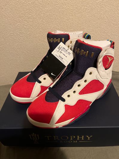 Trophy Room × Nike Air Jordan 7 "True Red and Obsidian"