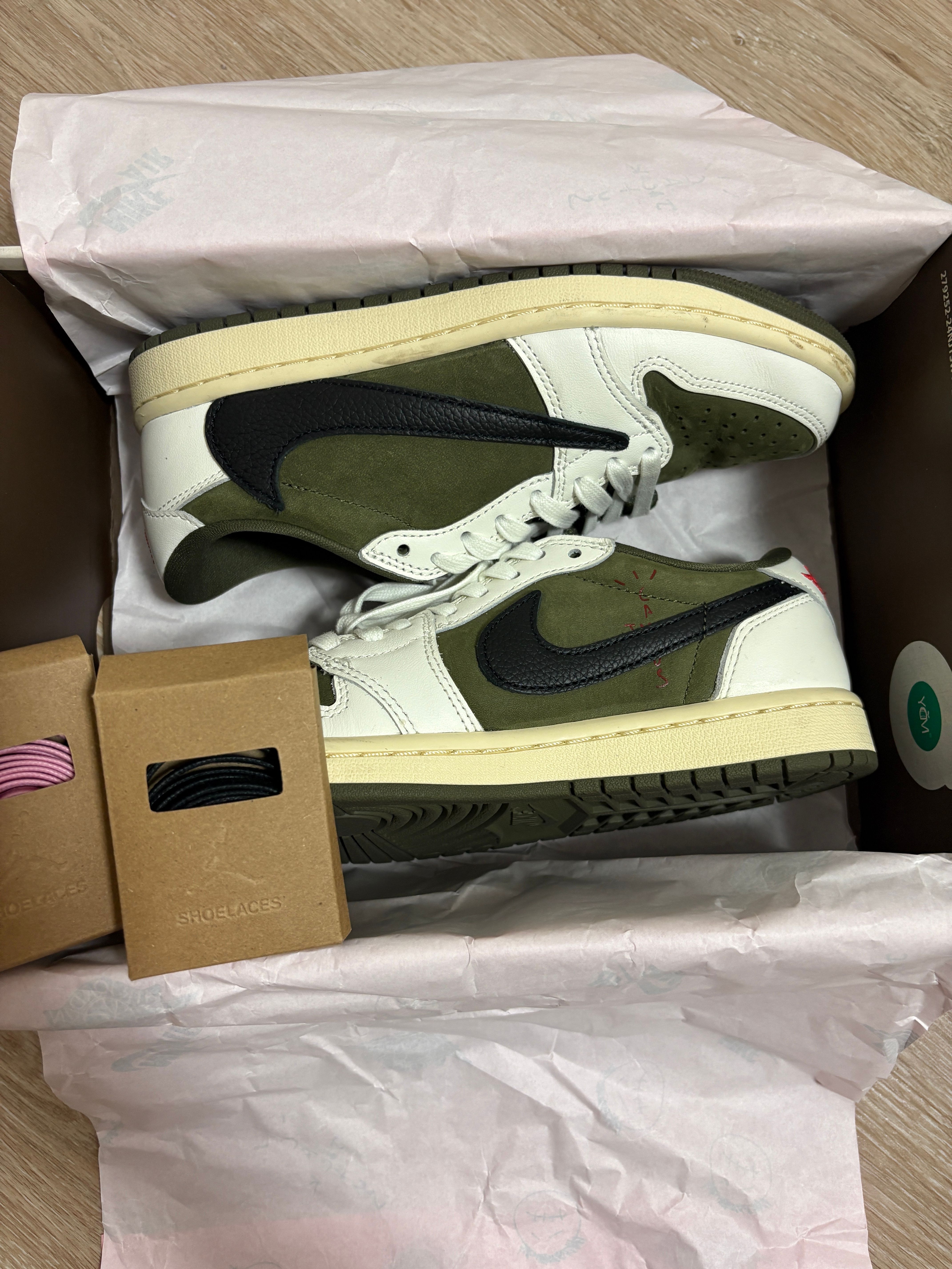Travis Scott × Nike Air Jordan 1 Low OG SP "Reverse Olive"
