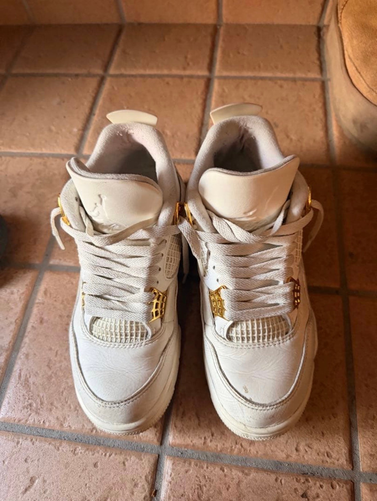 Nike Women's Air Jordan 4 Retro "White & Gold"