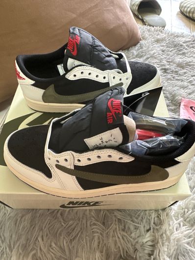 Travis Scott × Nike Women's Air Jordan 1 Low OG "Medium Olive"