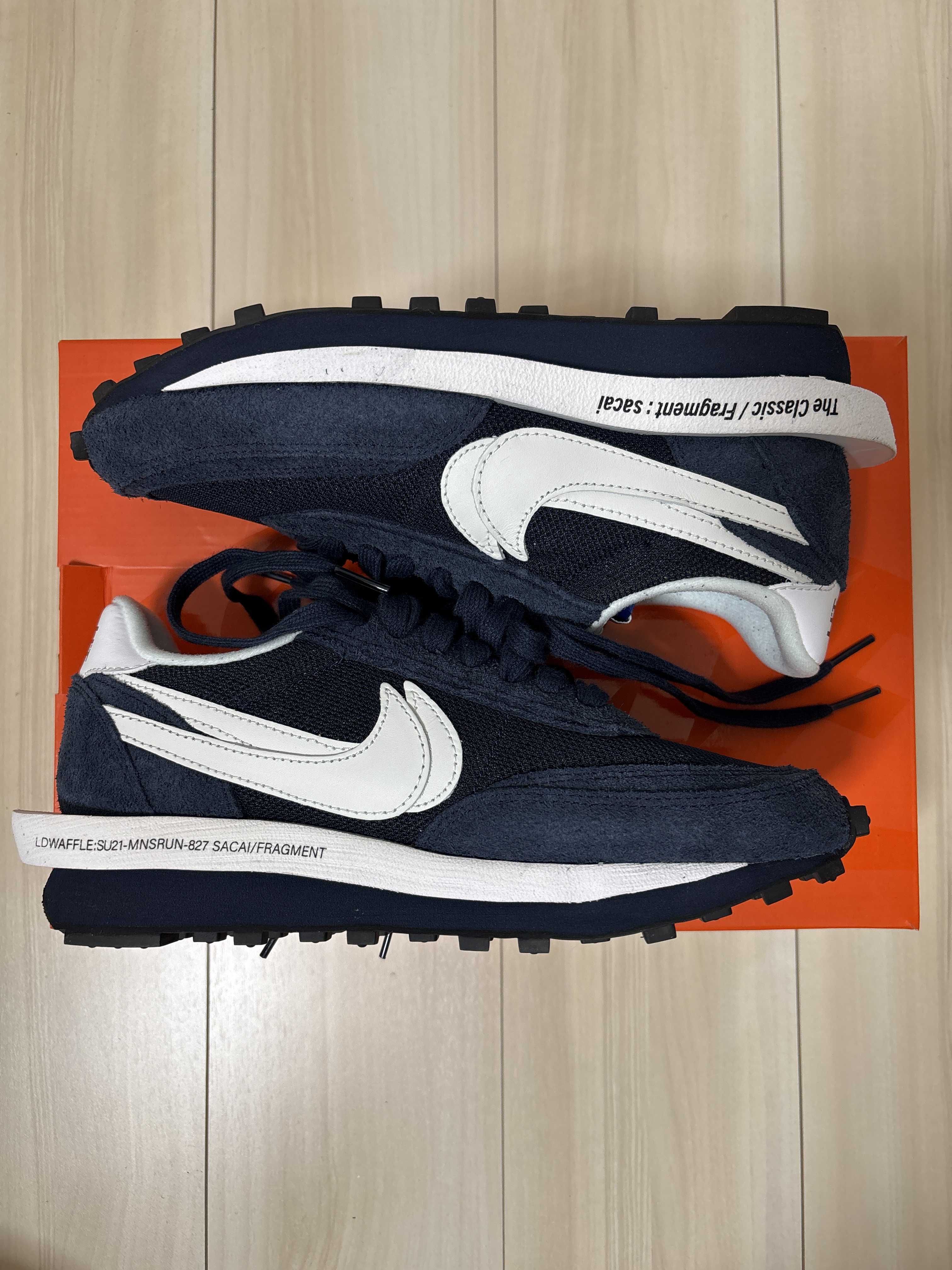 fragment design × sacai × Nike LD Waffle "Blackended Blue"