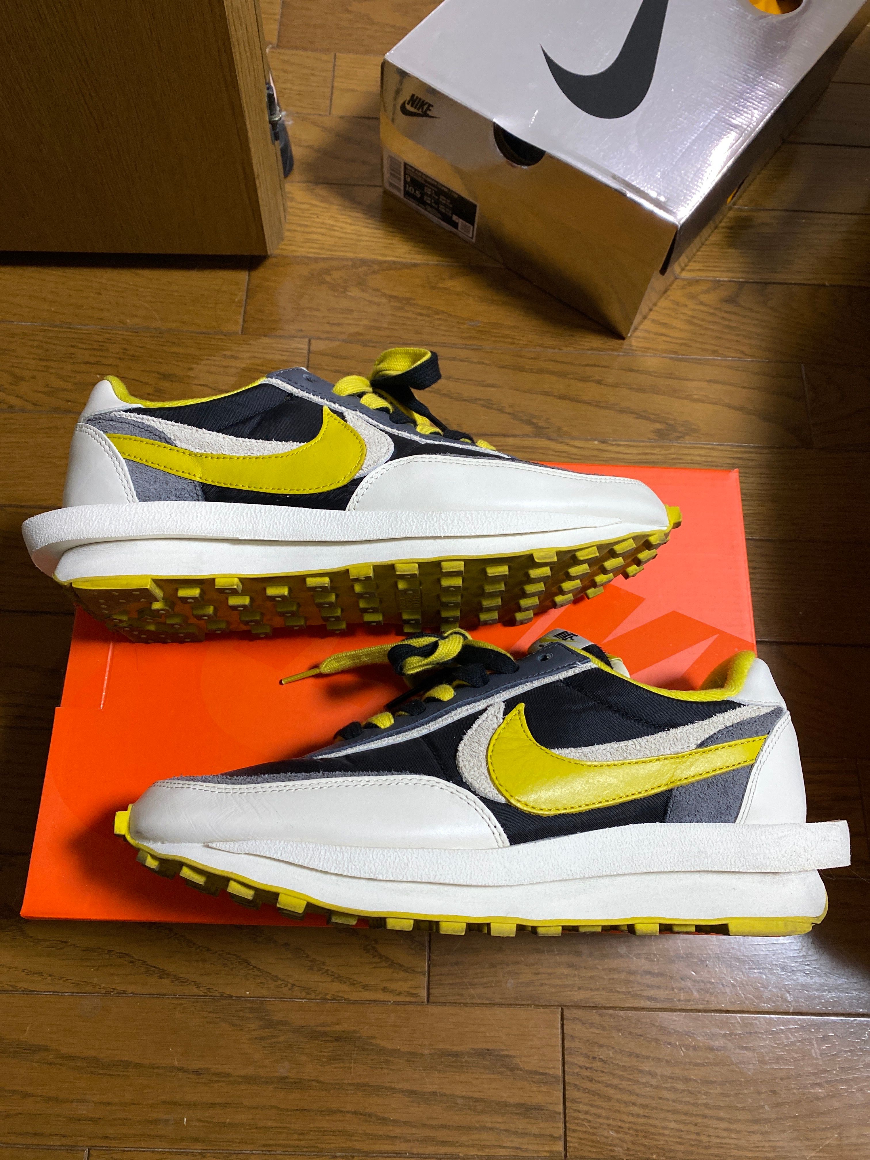 UNDERCOVER × sacai × Nike LD Waffle "Black/Sail-Dark Grey-Bright Citron"