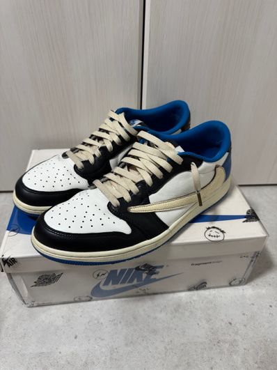 Travis Scott × fragment design × Nike Air Jordan 1 Low OG SP "Military Blue"
