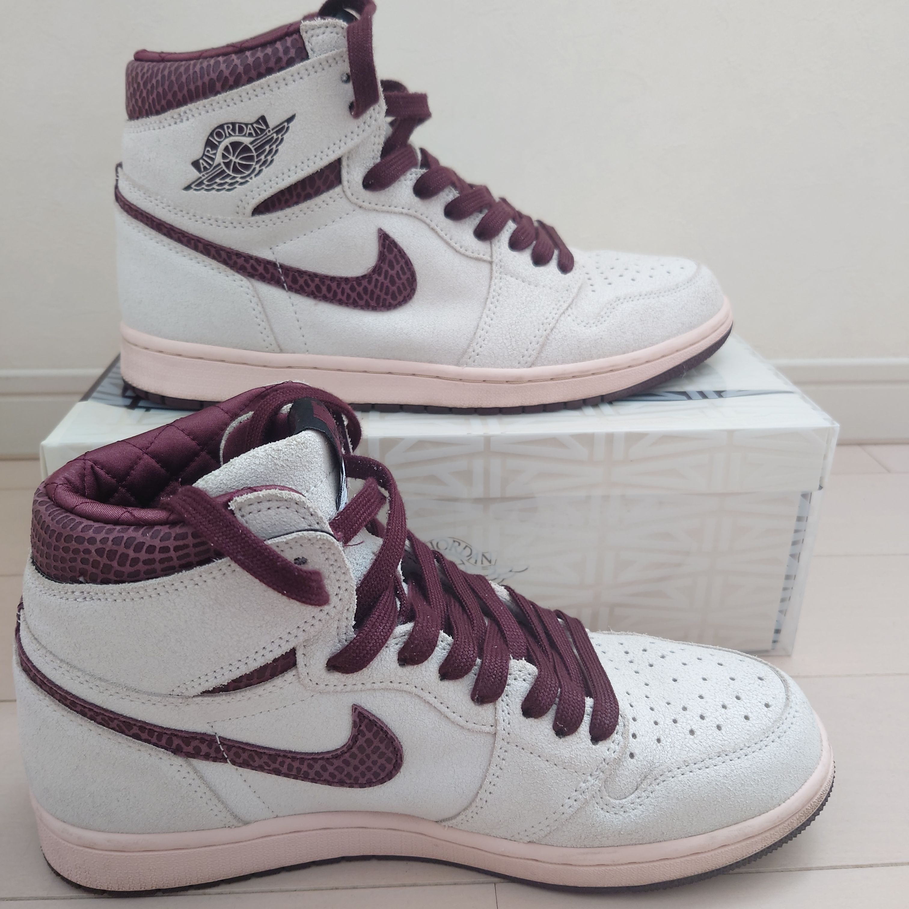 A Ma Maniere × Nike Air Jordan 1 Retro High OG "Sail and Burgundy"