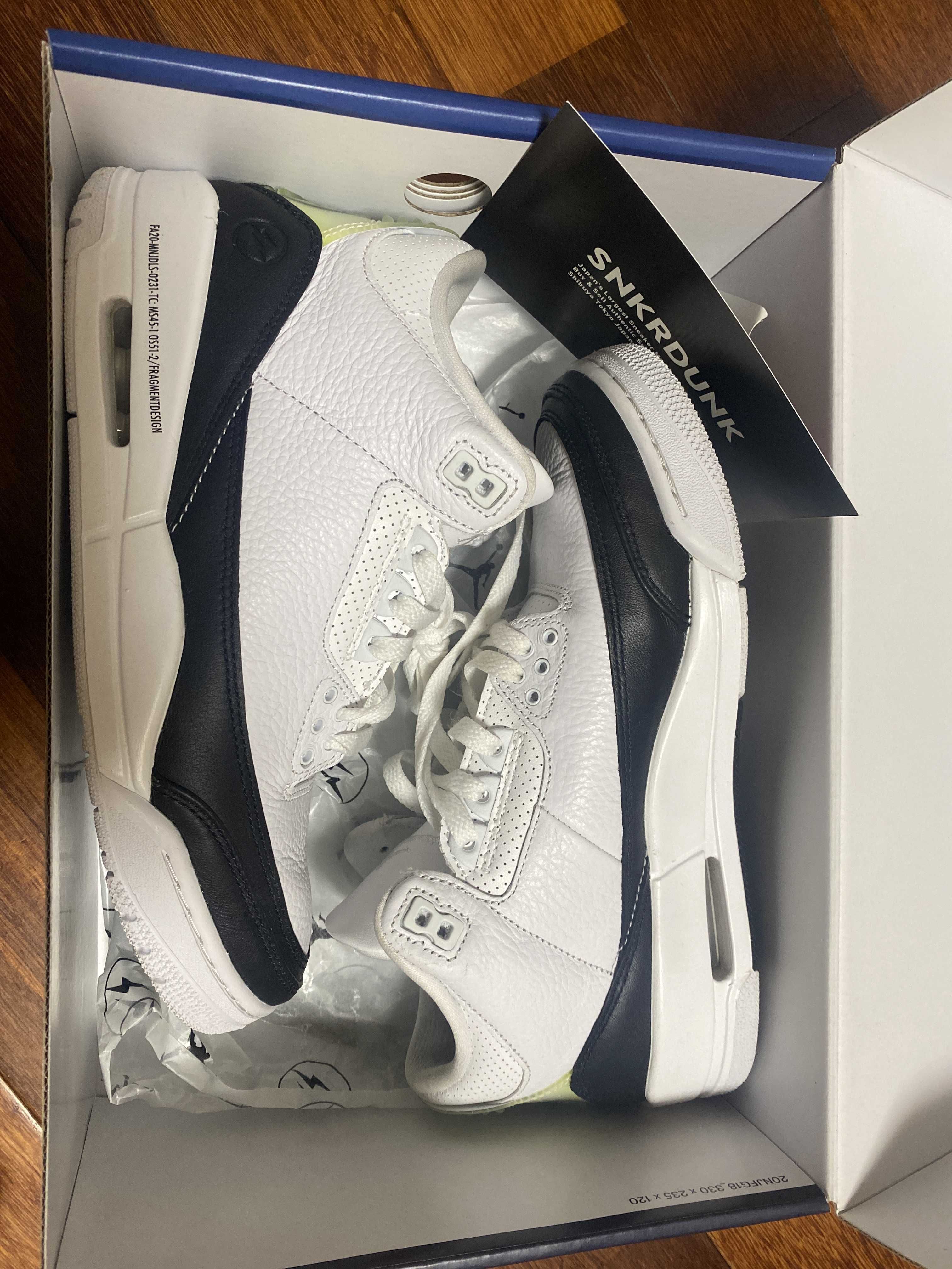 Fragment × Nike Air Jordan 3 "White/Black"
