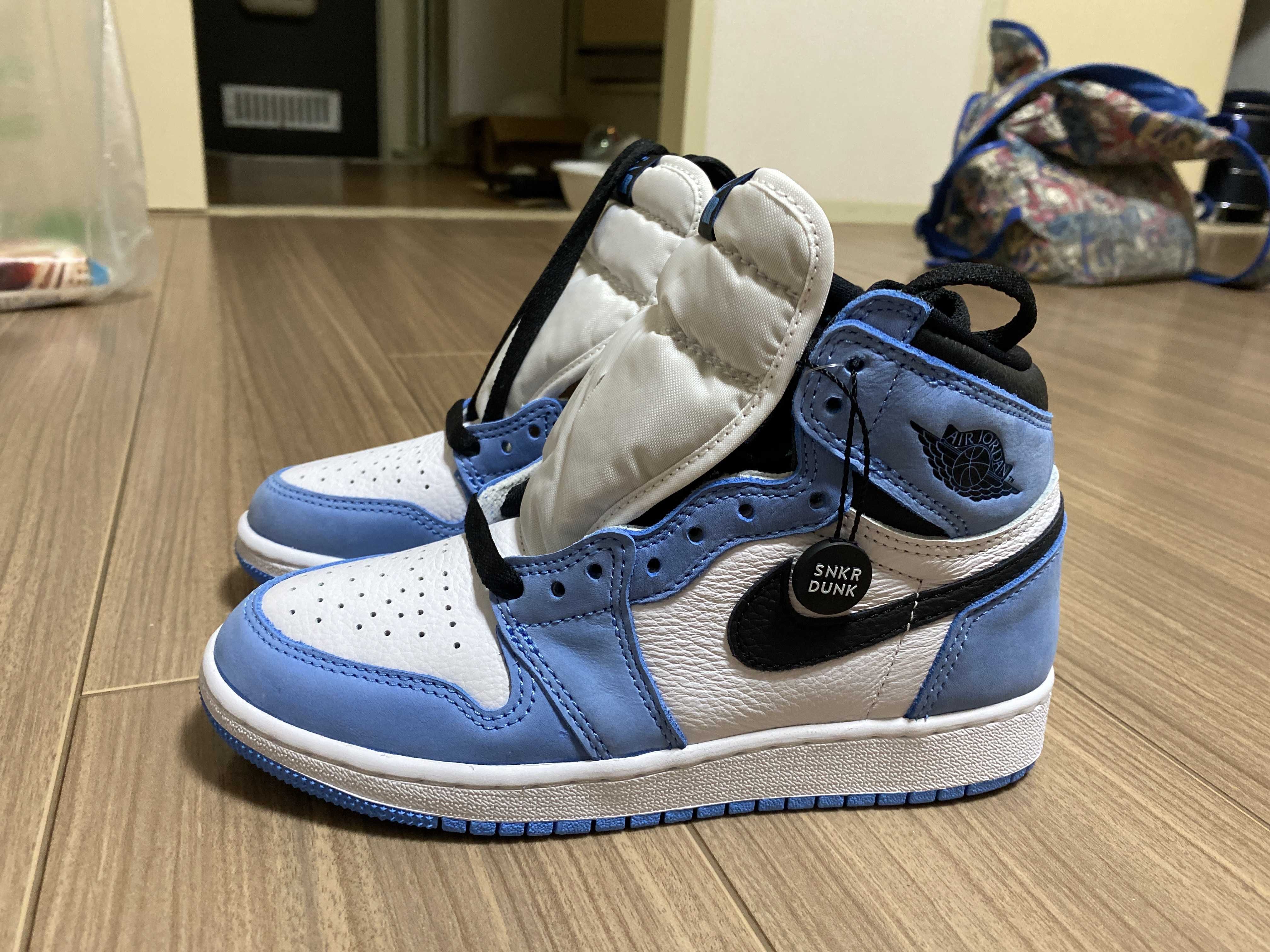 Nike GS Air Jordan 1 High "White/University Blue/Black"   