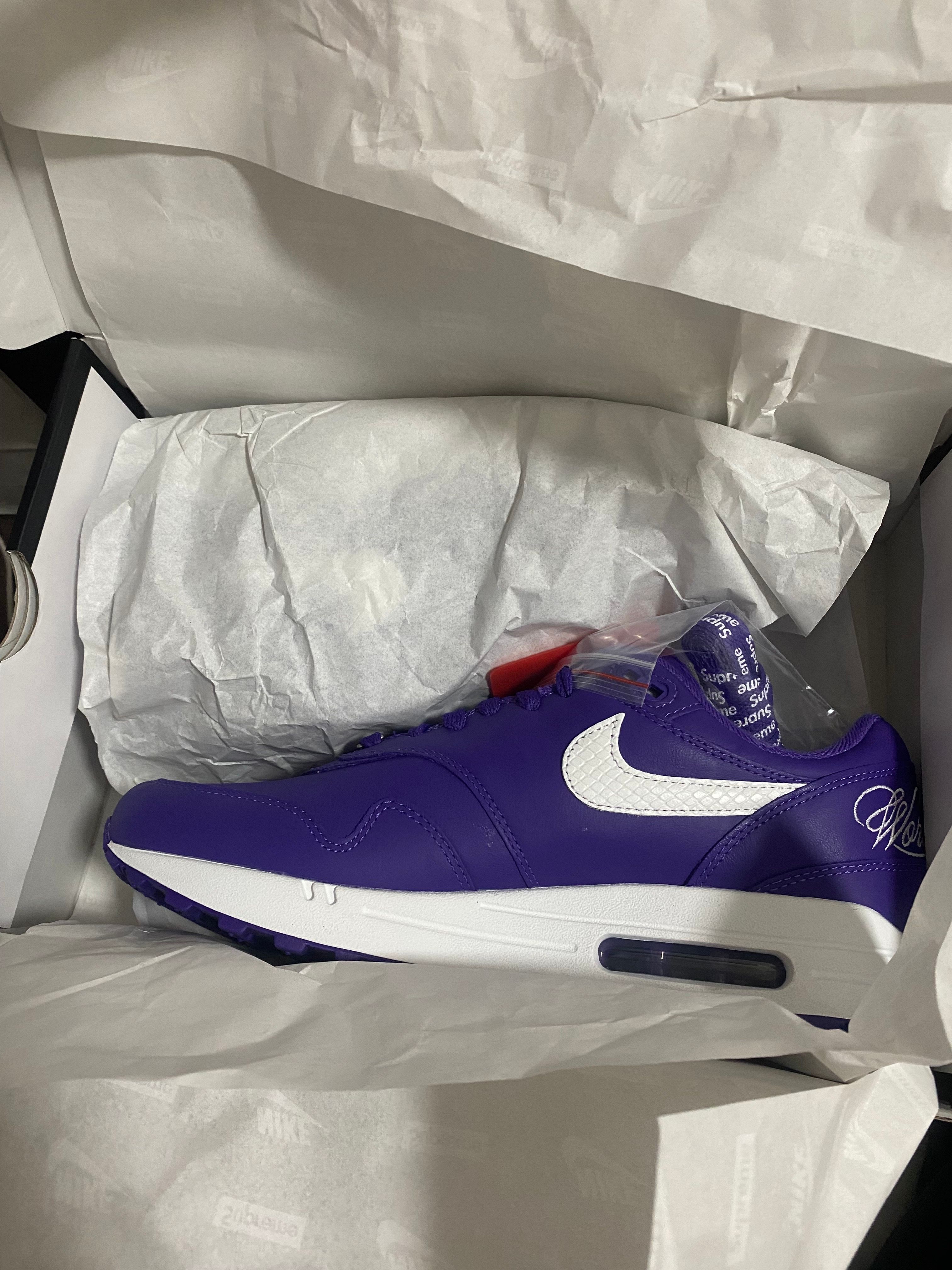 Supreme × Nike Air Max 1 '87 SP "Purple" (25SS Week4)