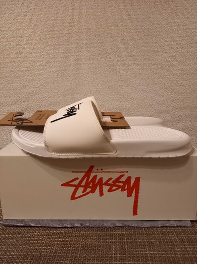 Stussy × Nike Benassi Slide Sandal "Sail"
