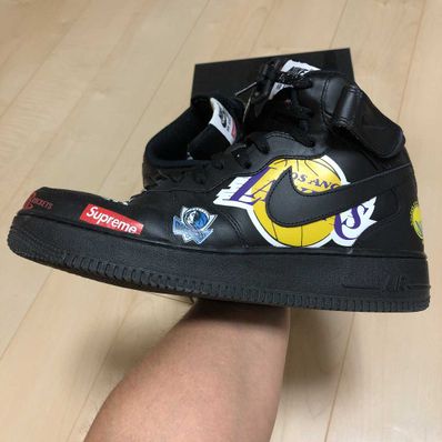 Supreme × NBA × Nike Air Force 1 Mid '07 "Black"