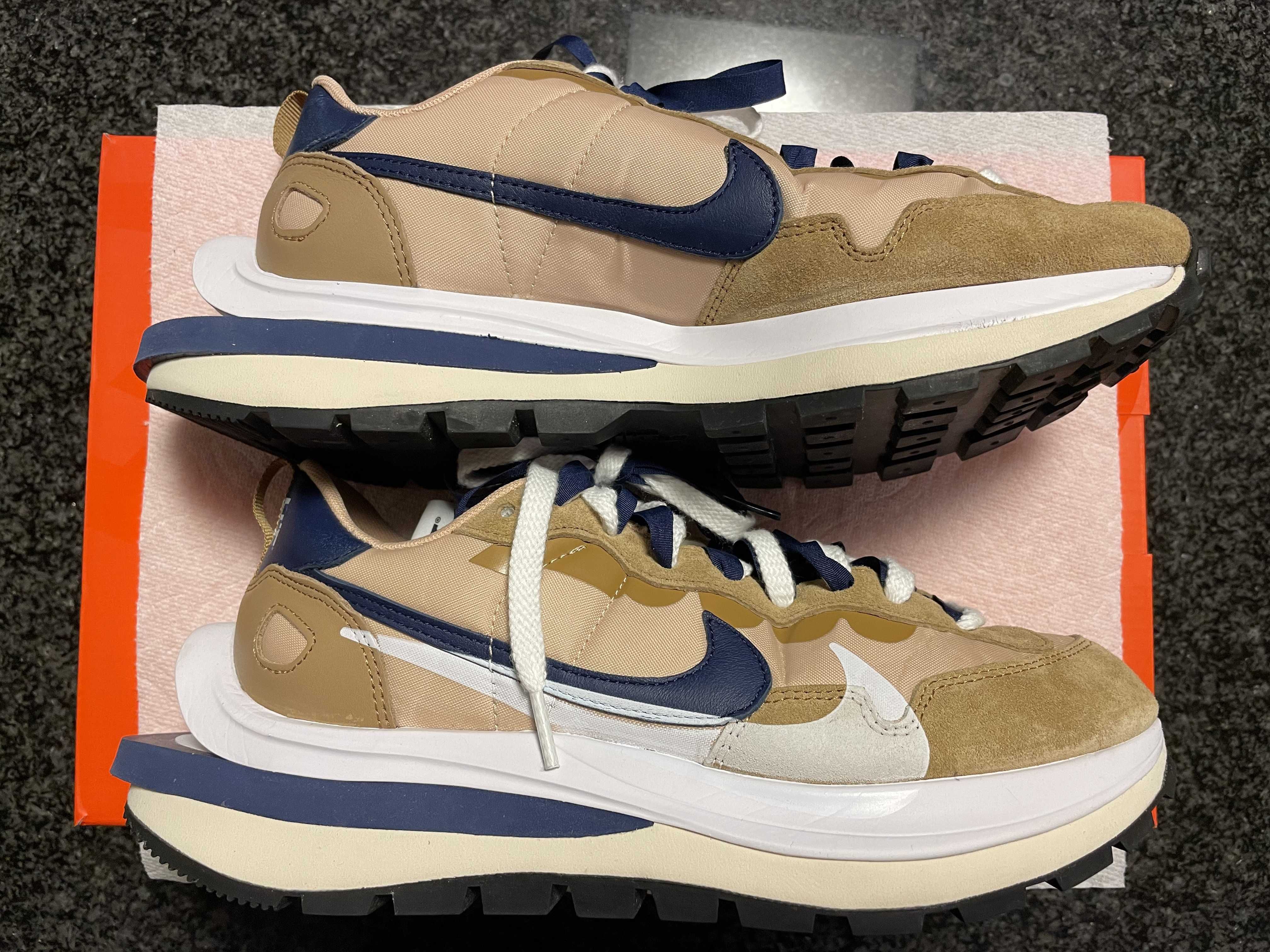 Sacai × Nike Vapor Waffle "Sesame And Blue Void"
