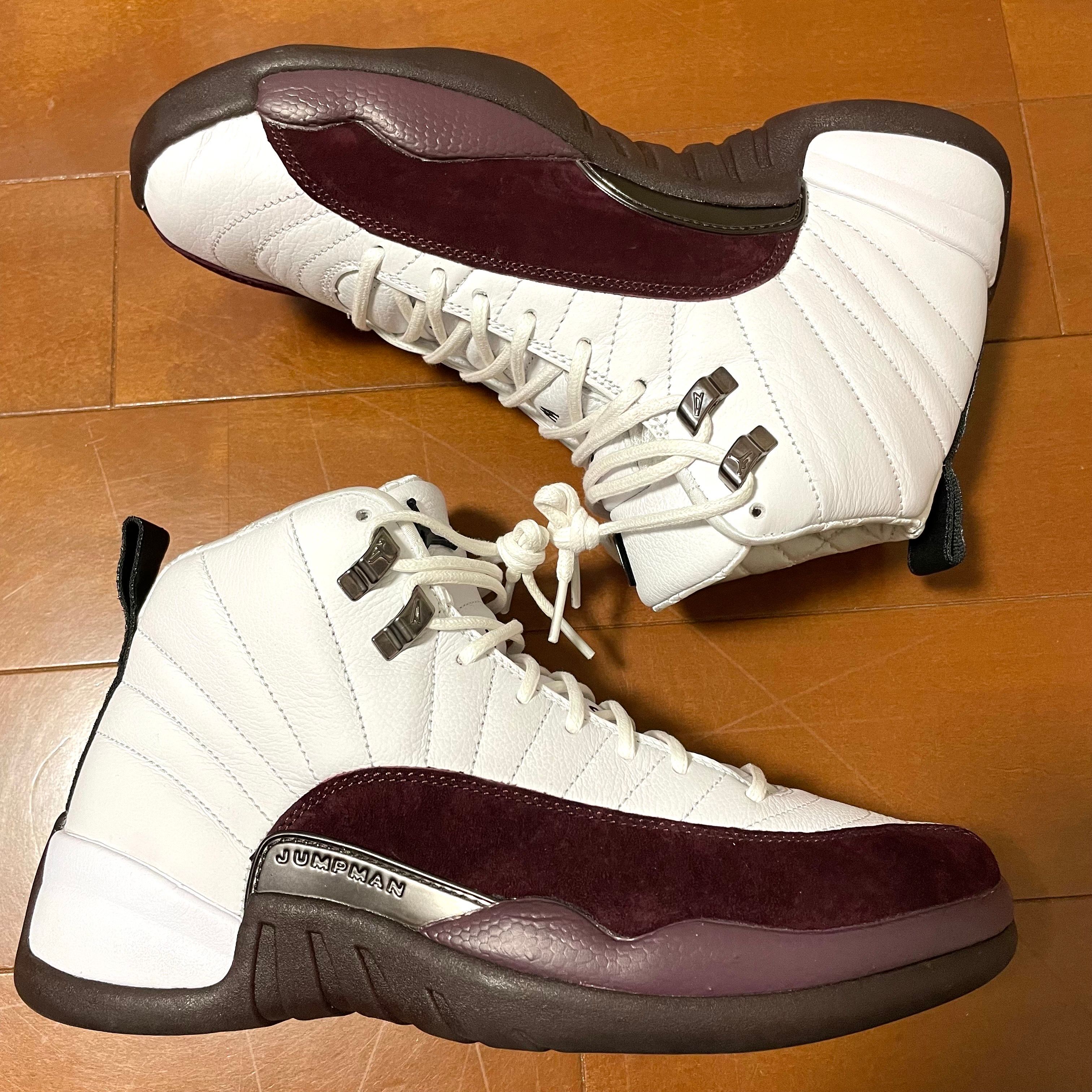 A Ma Maniere × Nike Women's Air Jordan 12 "White and Burgundy Crush"