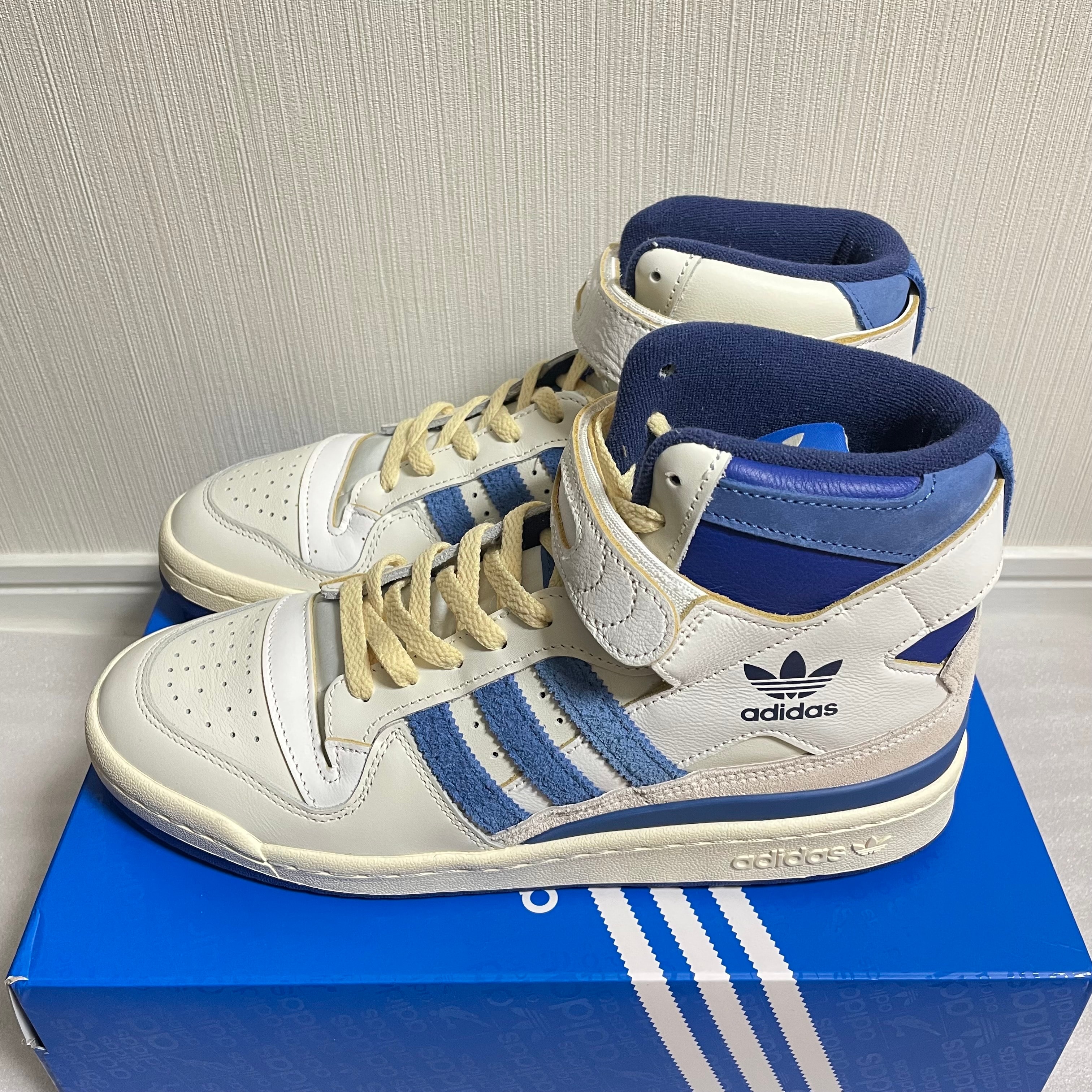 adidas Forum 84 High Blue Thread "Off White-Bright Blue/Footwear White"