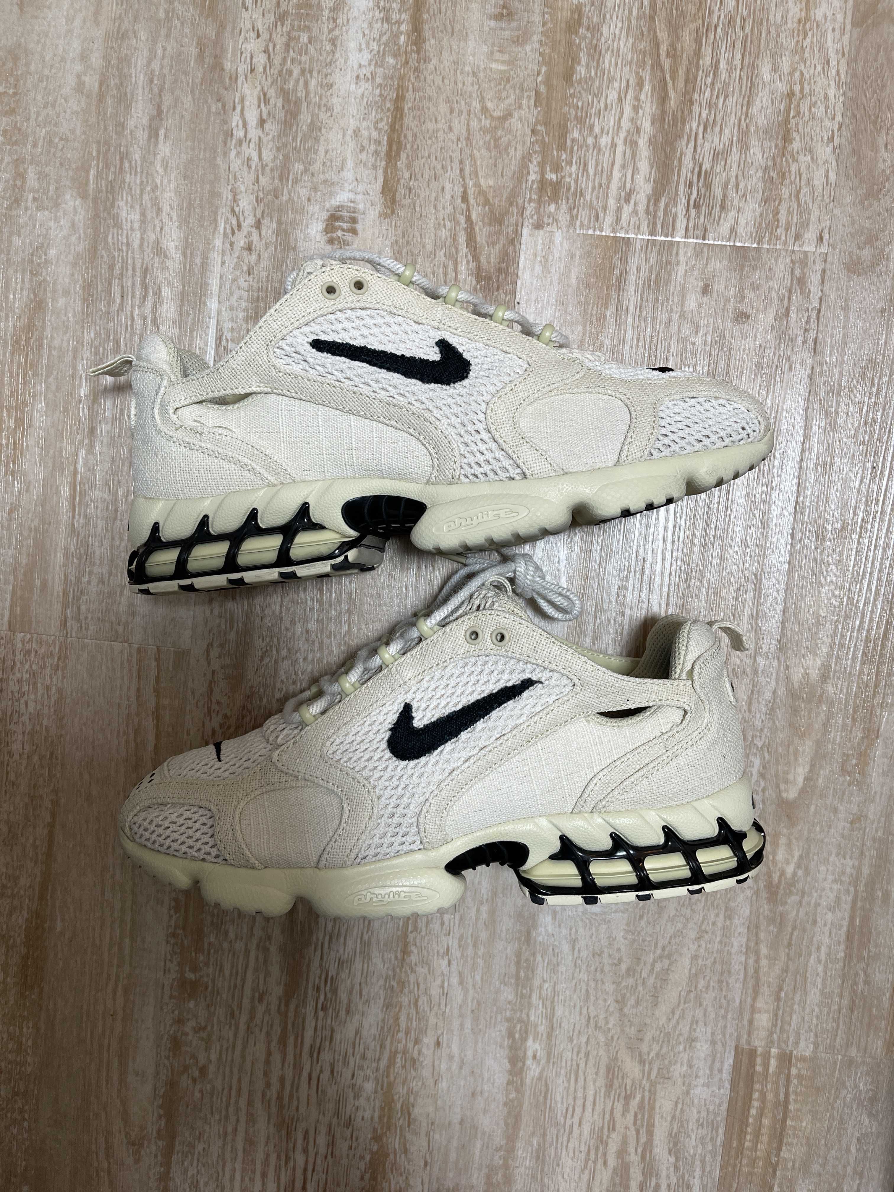 Stussy × Nike Air Zoom Spiridon CG 2 "Fossil/Black"