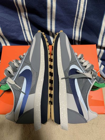 CLOT × Sacai × Nike LD Waffle "Grey Obsidian/Cool Grey"