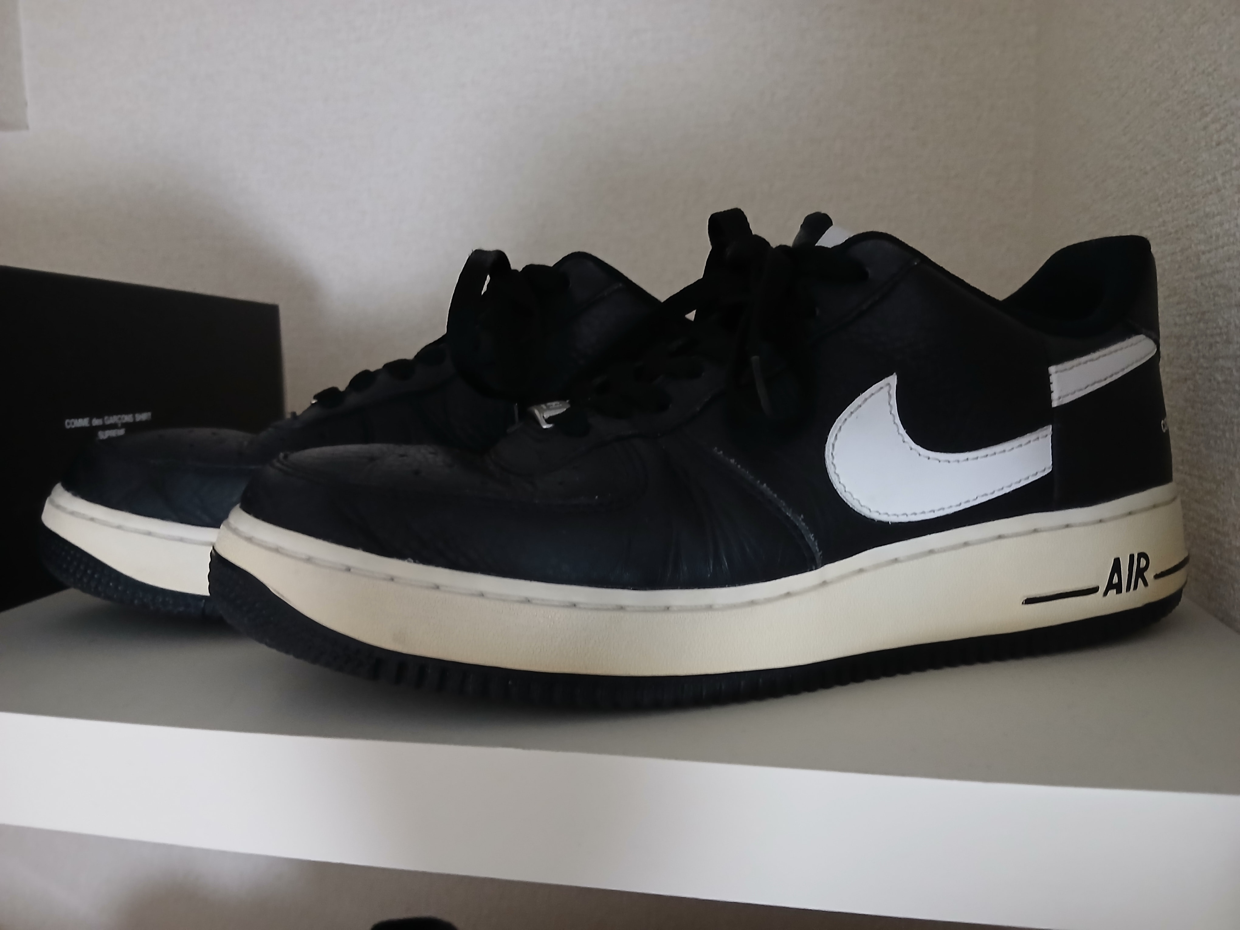 シュプリーム × コムデギャルソン シャツ × ナイキ エアフォース1 ロー "ブラック/ホワイト" (2018)