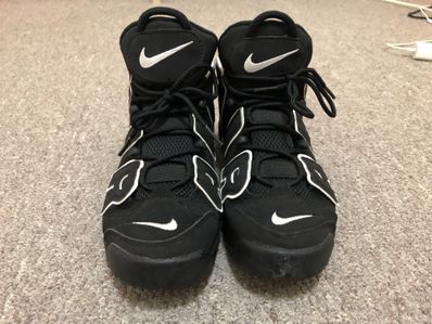 NIKE AIR MORE UPTEMPO GS "BLACK/WHITE"(2020)
