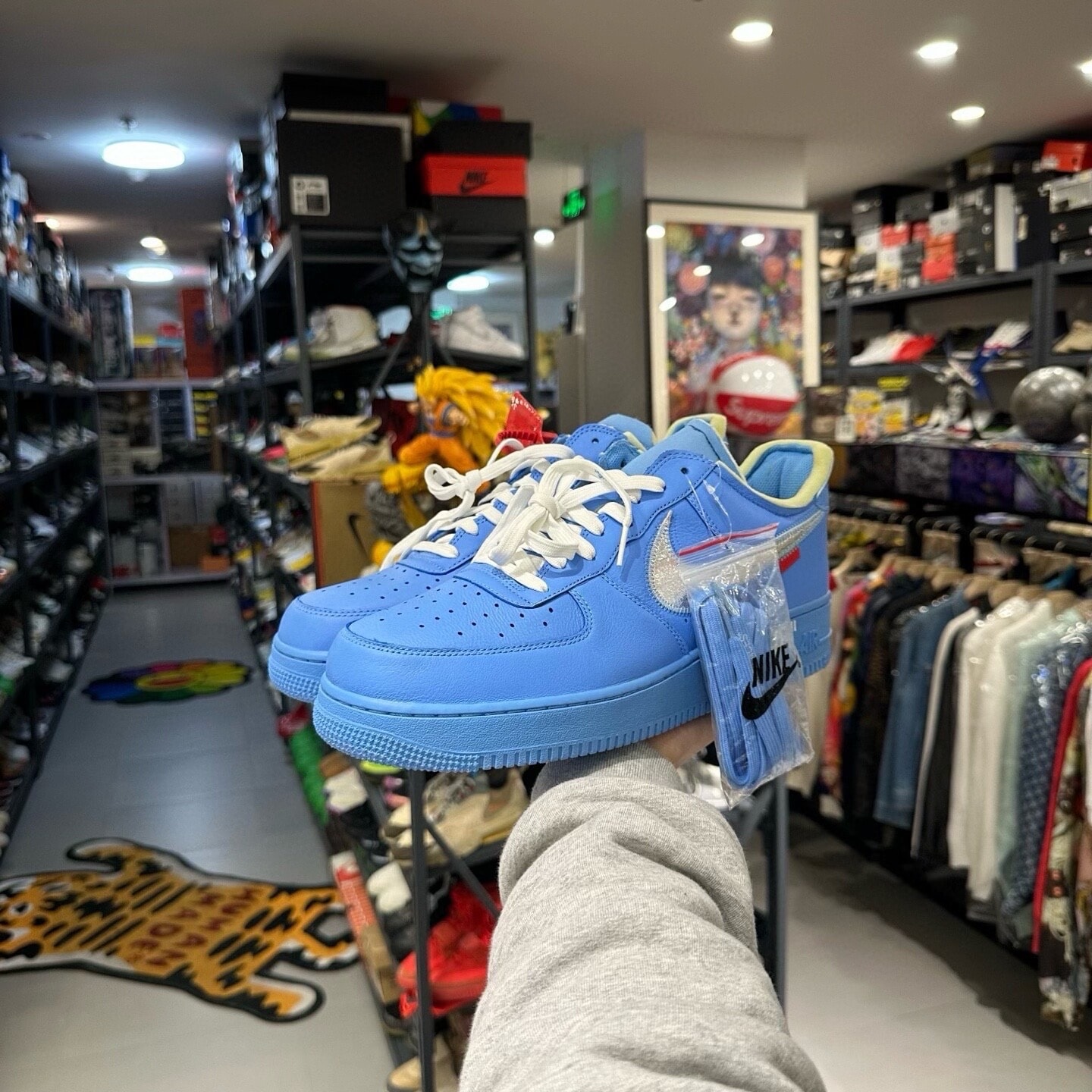 Off-White × Nike Air Force 1 Low "MCA University Blue"