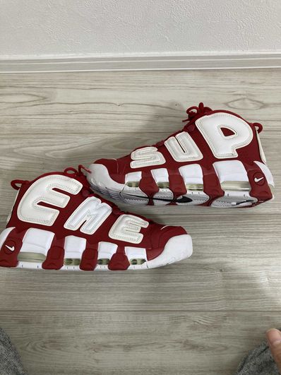 Supreme × Nike Air More Uptempo "White/Red"