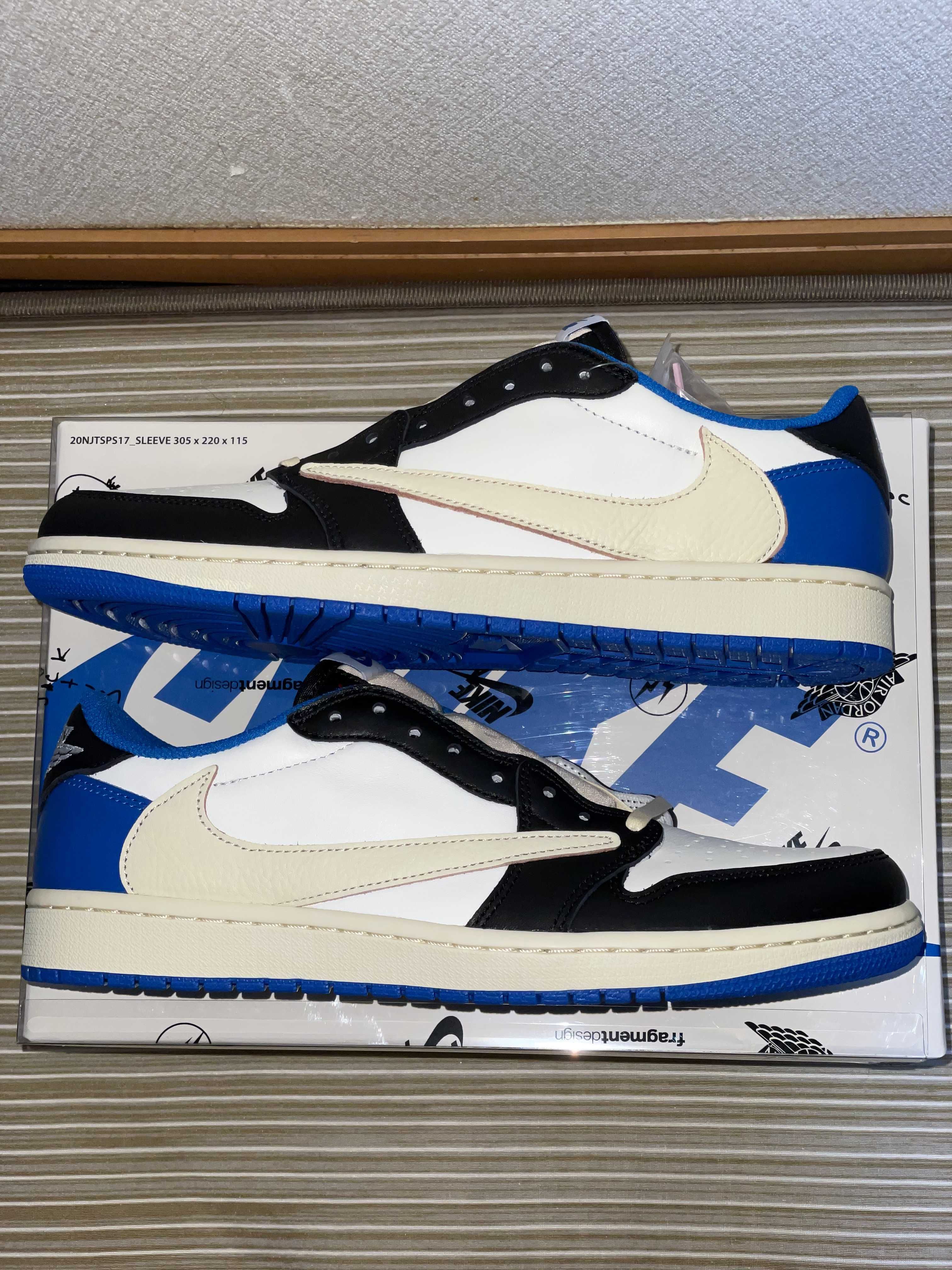 Travis Scott × fragment design × Nike Air Jordan 1 Low OG SP "Military Blue"