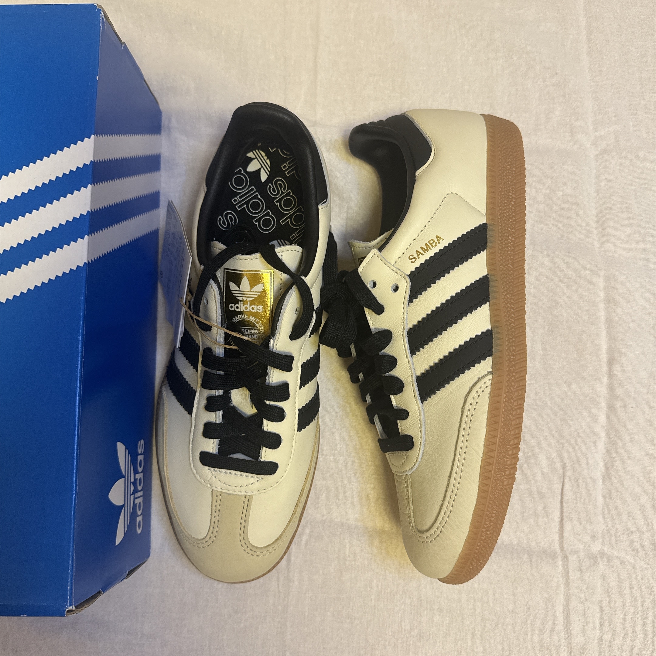 adidas Women's Samba OG "Cream White/Core Black/Sandstrata"
