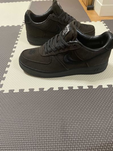 Stussy × Nike Air Force 1 Low "Triple Black"
