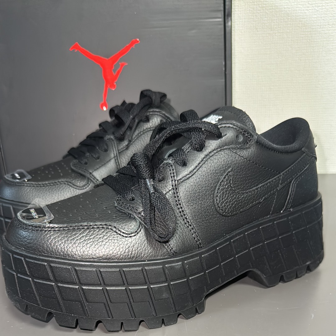 Nike Women's Air Jordan 1 Brooklyn Low "Black/White/Metallic Black"