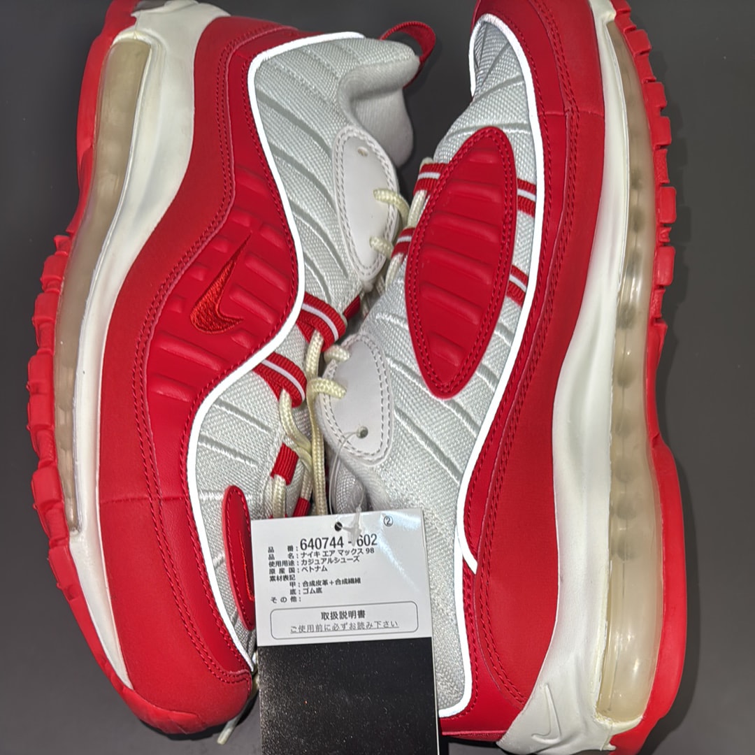 ナイキ エアマックス98 "ユニバーシティ レッド ホワイト"