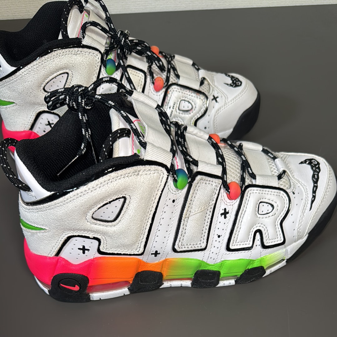 Nike Air More Uptempo 96 Ghost "White/Blue/Orange Green"
