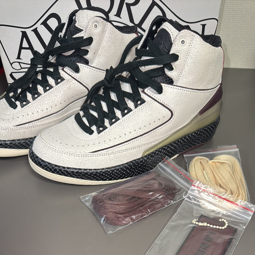 A Ma Maniere × Nike Air Jordan 2 "Airness/Sail and Burgundy"