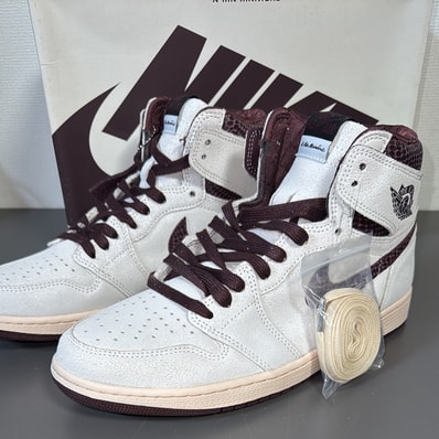 A Ma Maniere × Nike Air Jordan 1 Retro High OG "Sail and Burgundy"