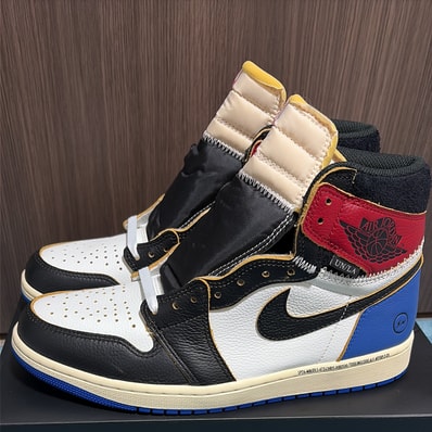 fragment design × UNION × Nike Air Jordan 1 High OG "Black/Varsity Red"