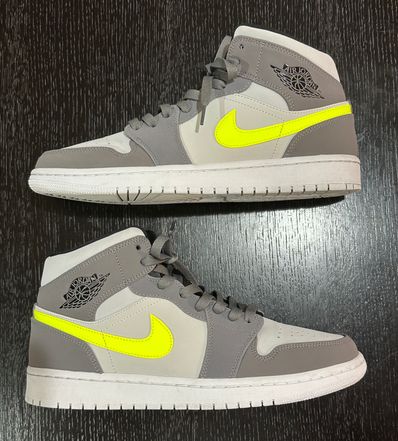 Nike Air Jordan 1 Mid "Gunsmoke Volt"
