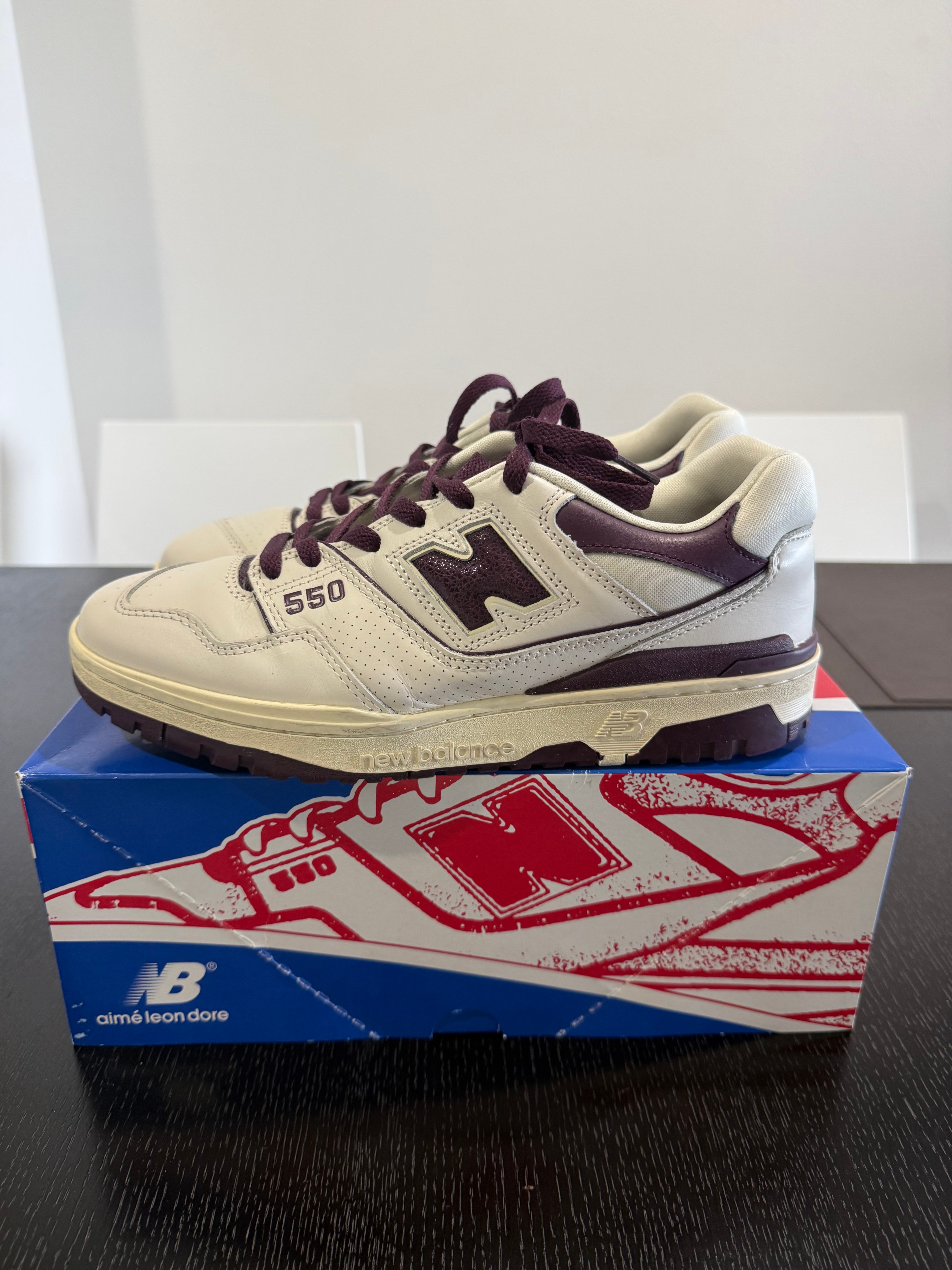 Aime Leon Dore × New Balance 550 "White/Purple"
