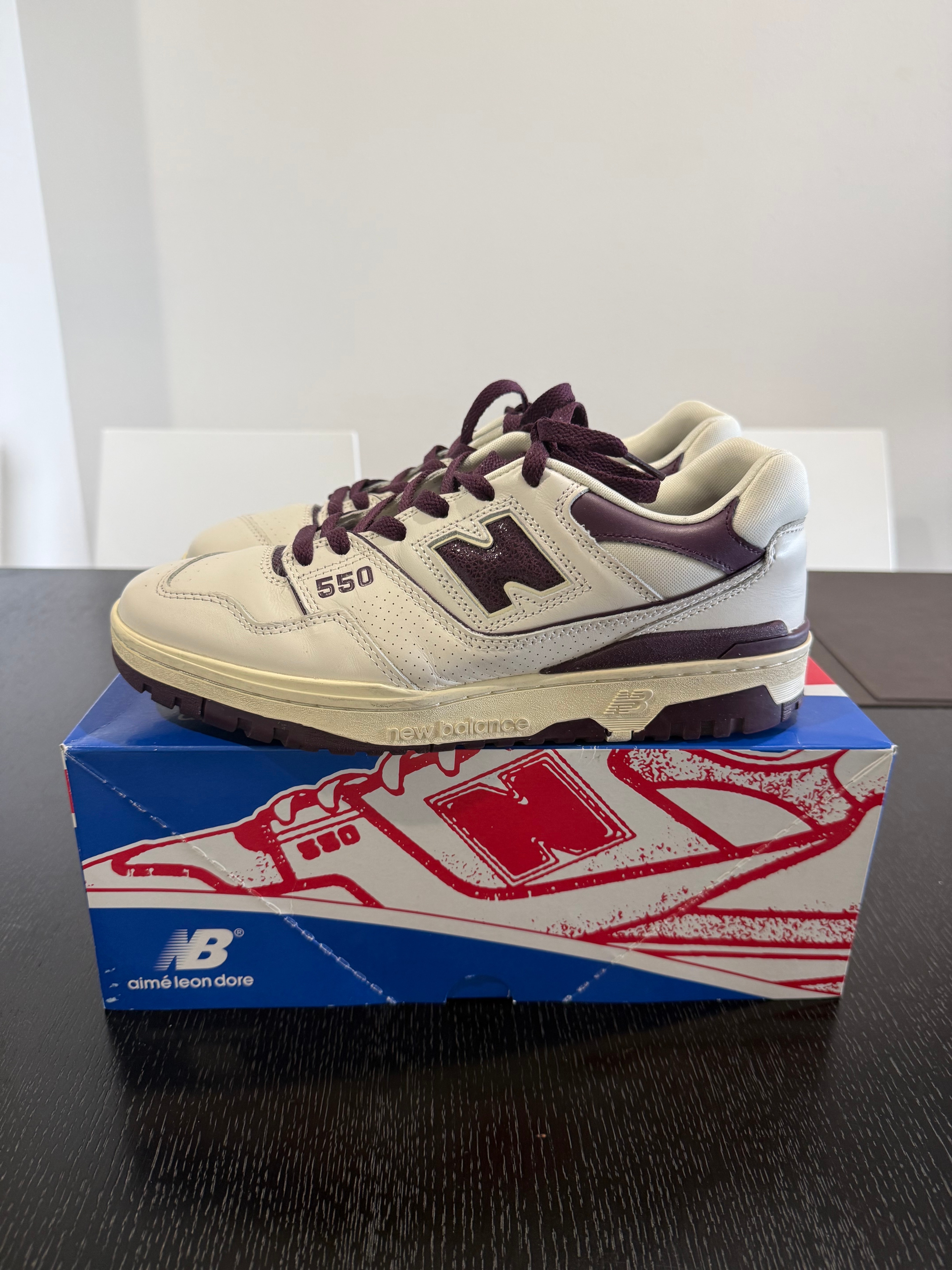Aime Leon Dore × New Balance 550 "White/Purple"