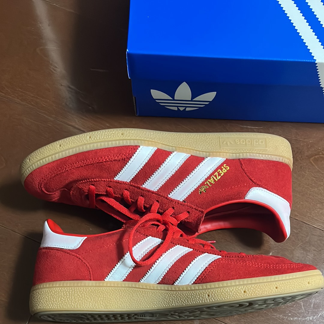 adidas Women's Handball Spezial "Better Scarlet/Cloud White/Gold Metallic"