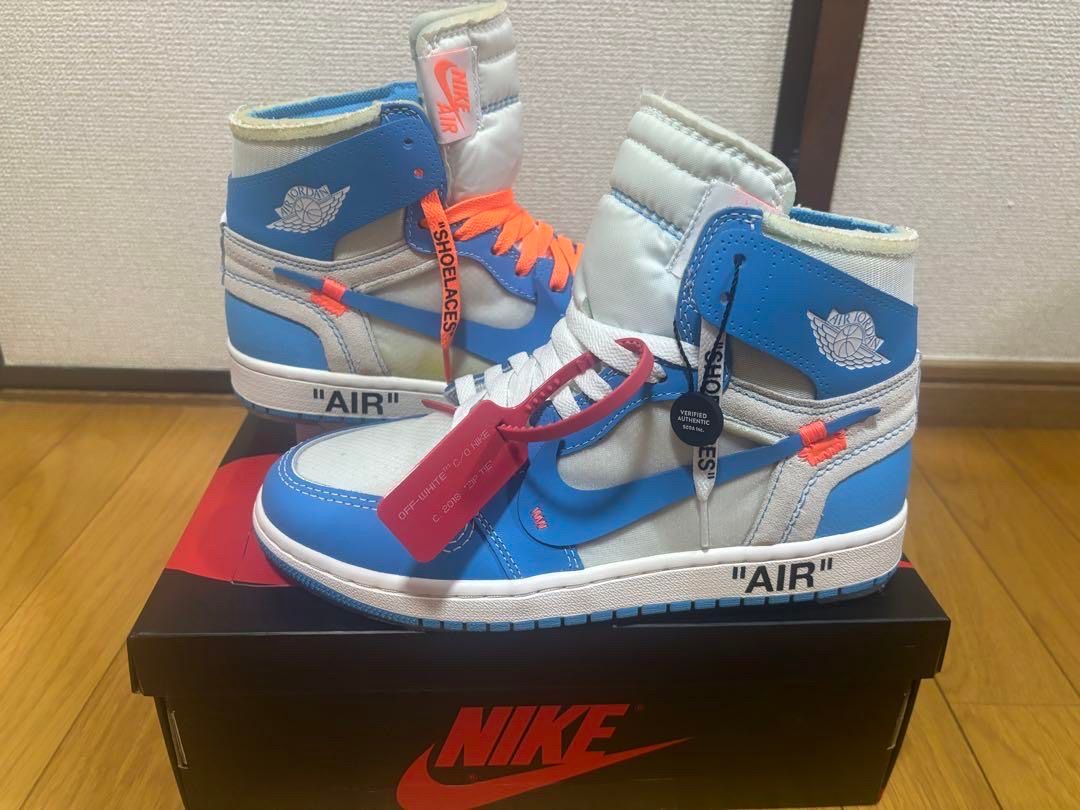 Off-White × Nike Air Jordan 1 High UNC "White/Dark Powder Blue"