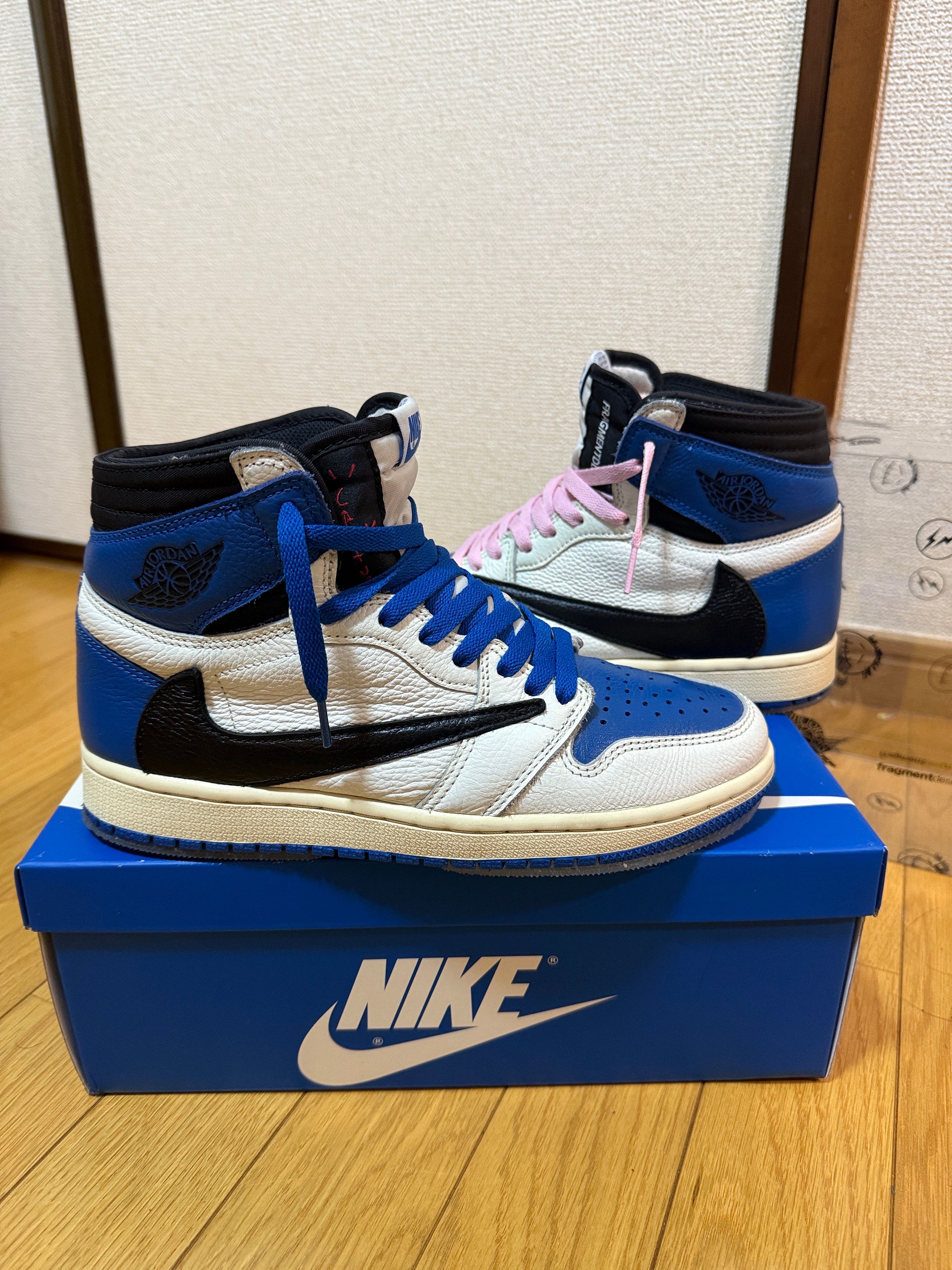 Travis Scott × fragment design × Nike Air Jordan 1 Retro High OG SP "Military Blue"