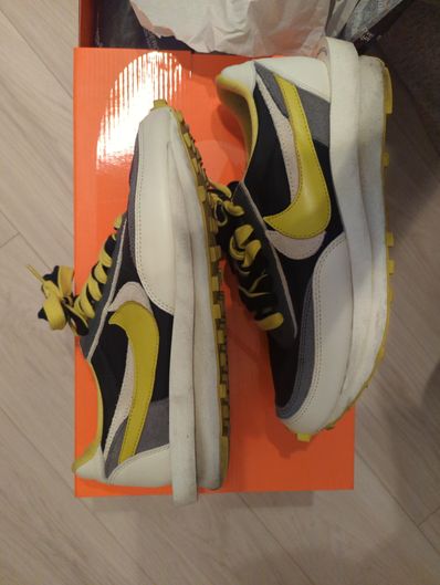 UNDERCOVER × sacai × Nike LD Waffle "Black/Sail-Dark Grey-Bright Citron"