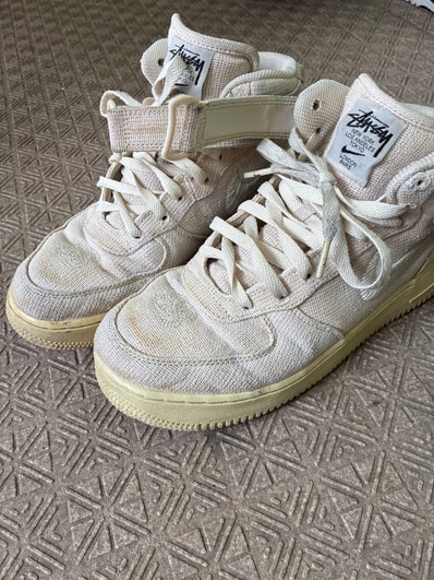 Stussy × Nike Air Force 1 Mid "Fossil Stone"