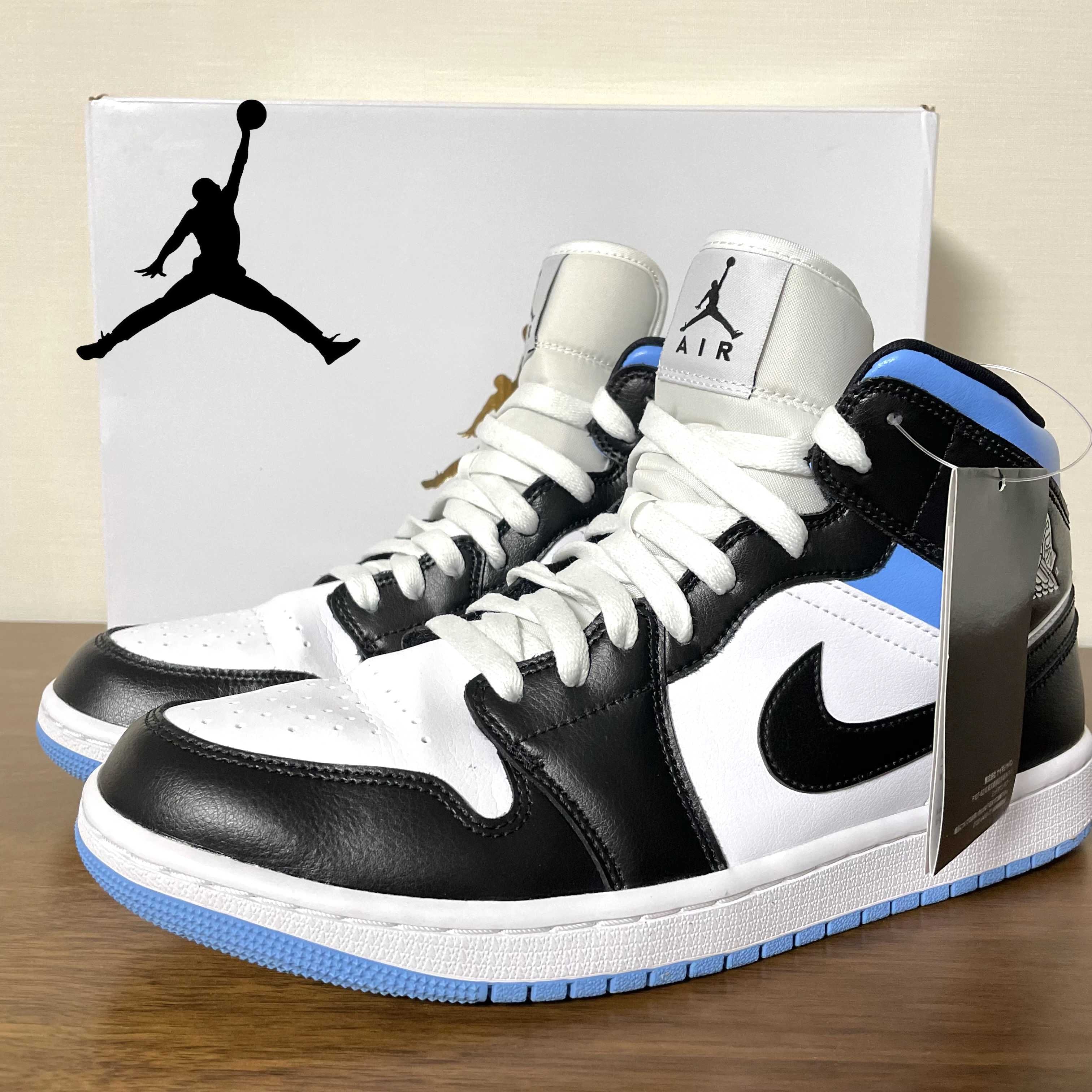 Nike Women's Air Jordan 1 Mid "Black/University Blue"