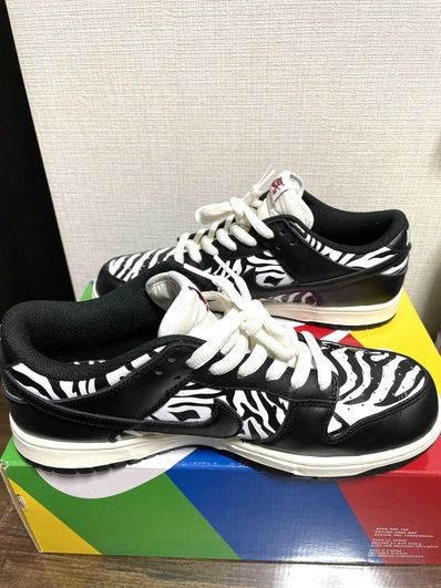 Quartersnacks × Nike SB Dunk Low "Zebra Cake/Safari"