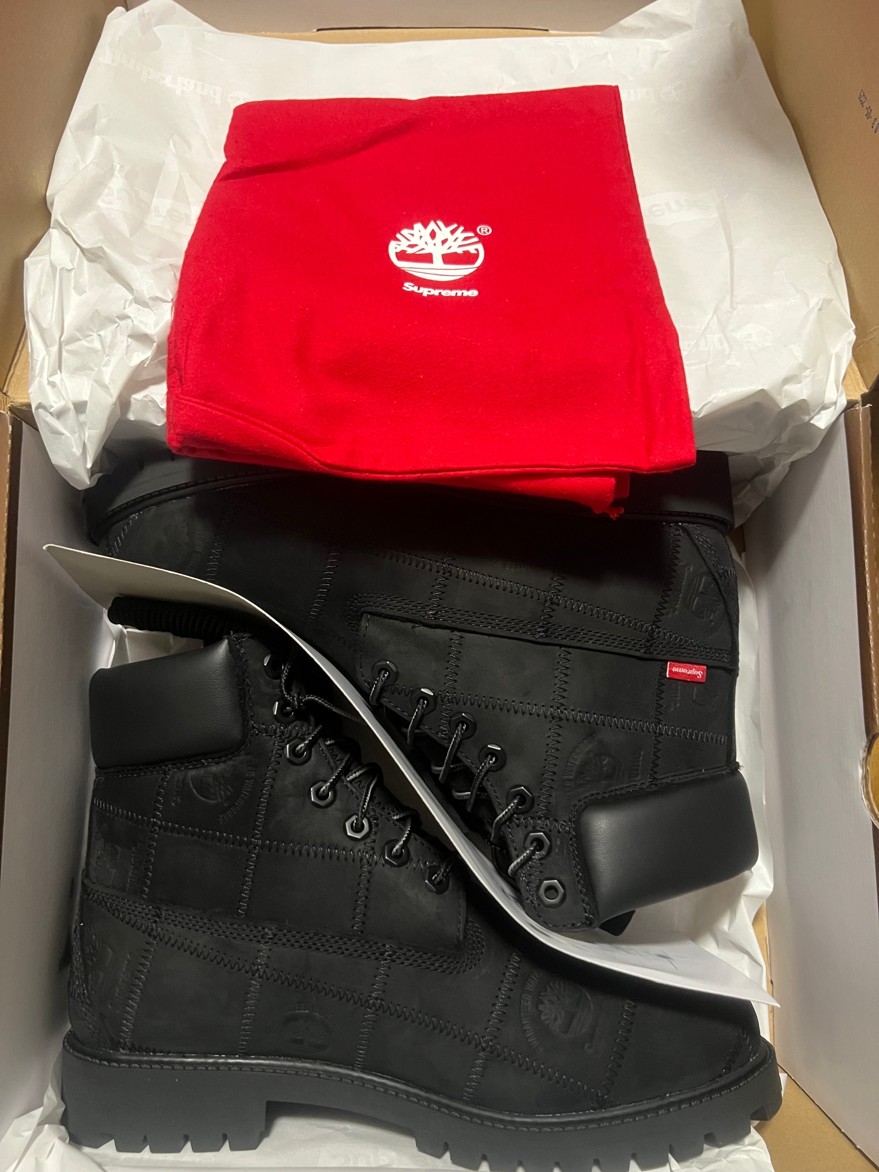Supreme × Timberland Patchwork 6 Inch Premium Boot "Black"