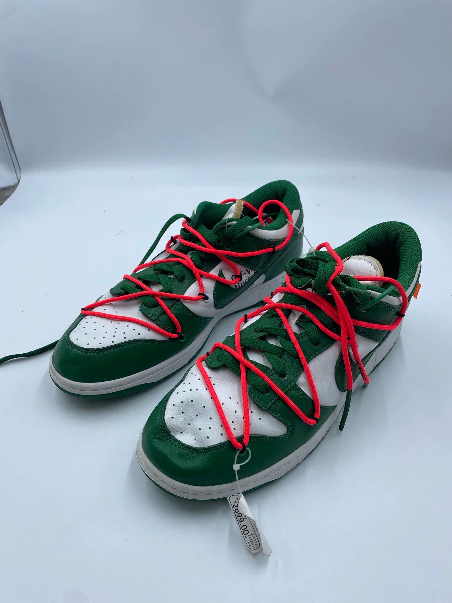 Off-White × Nike Dunk Low "White/Pine Green"