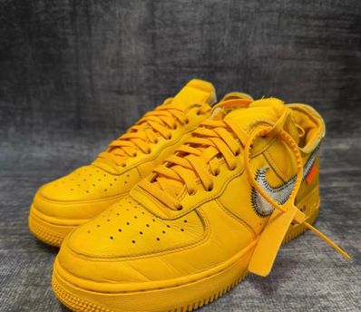 Off-White × Nike Air Force 1 Low "University Gold"