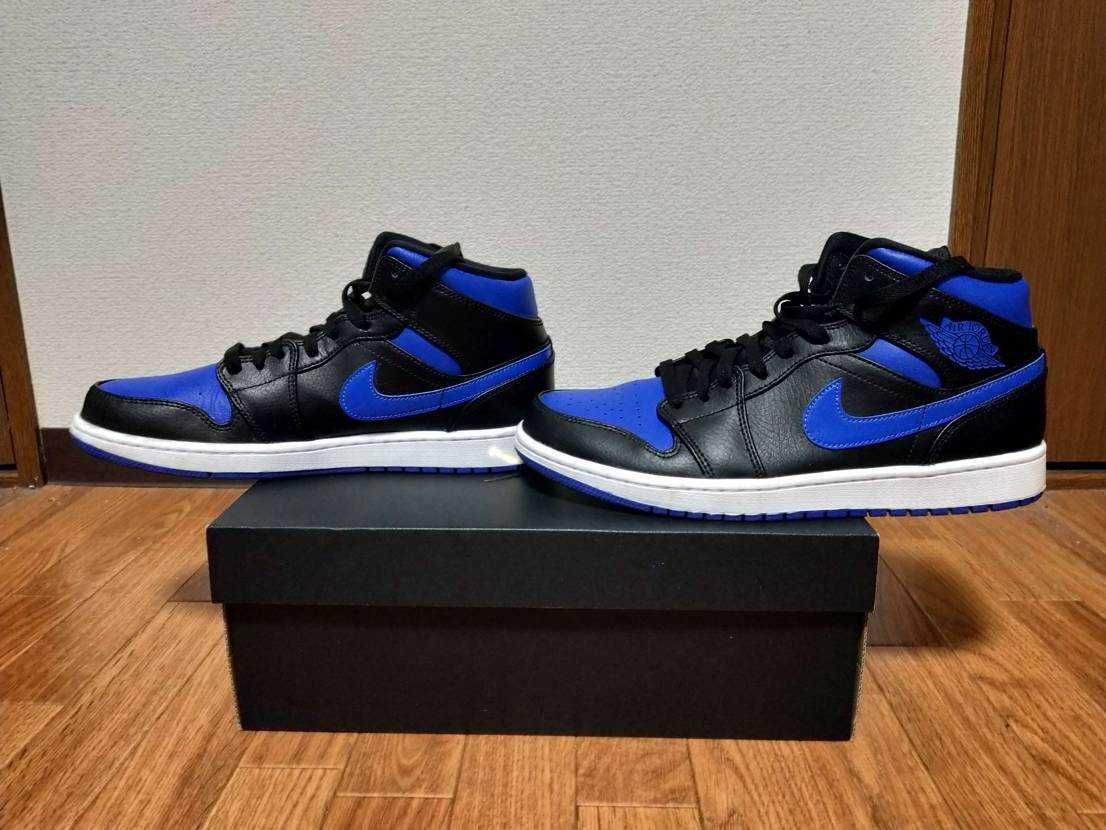 NIKE AIR JORDAN 1 MID "BLACK/BLUE"