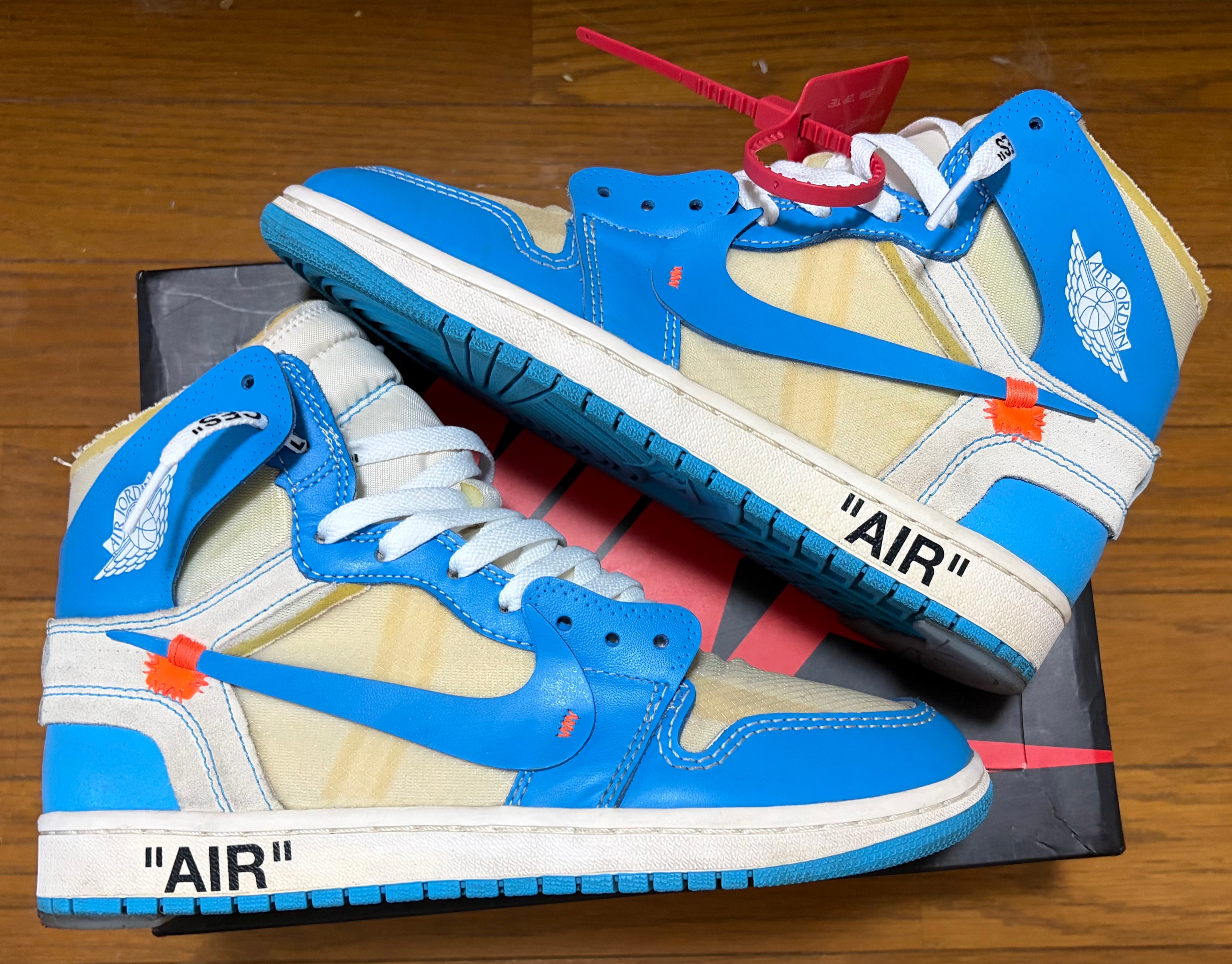 Off-White × Nike Air Jordan 1 High UNC "White/Dark Powder Blue"