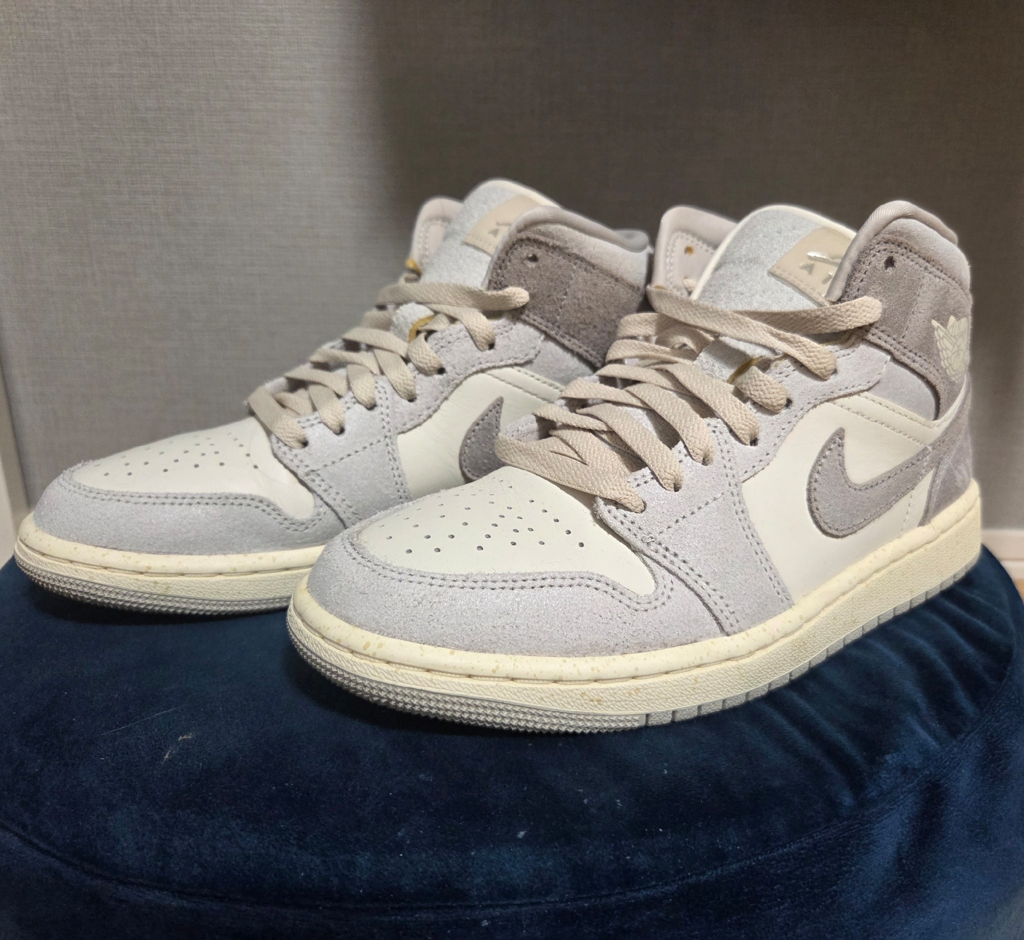 Nike Women's Air Jordan 1 Mid "Light Iron Ore/Enigma Stone"